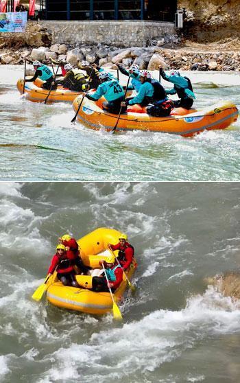 Munzur Nehri'nde 'rafting' heyecanı; 300 sporcu kıyasıya yarıştı