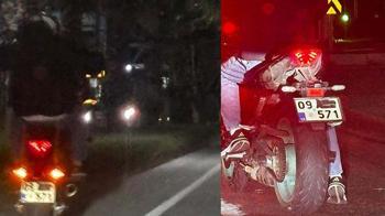 Plakasını gizleyen motosiklet sürücüsüne ceza yağdı