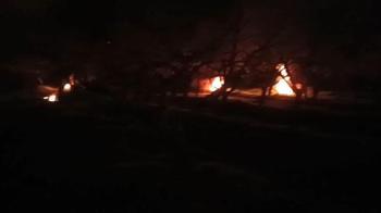 Zirai don riski nedeniyle ateş yakıp, ürünlerini korumaya çalıştılar