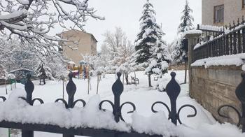 Van Başkale’de kar yağışı