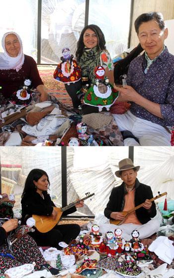 Japon sanatçı, 12 bin 500 kilometreden bez bebek tutkusu için Kayseri’ye geldi