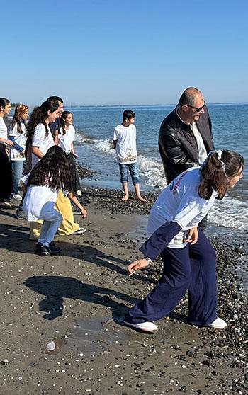 Kardeş okul projesiyle Diyarbakır’dan Samsun’a gelen öğrenciler ilk kez deniz gördü