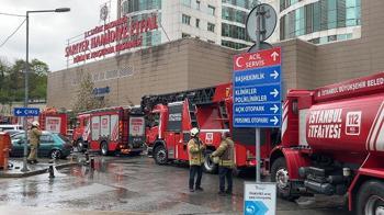Sarıyer'de hastanede yangın