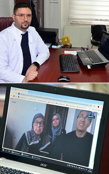 91 yaşındaki hasta, doktorla görüntülü görüşerek evinden muayene oldu