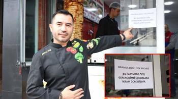Camide bedensel engelli çocuktan etkilendi; işletmesinde engellilere ücretsiz yemek projesi başlattı