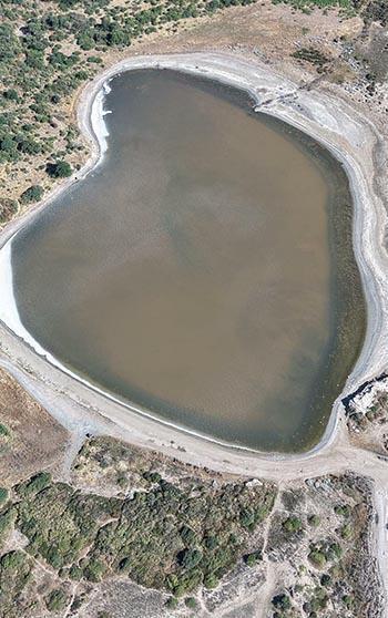 Çanakkale'de 'Kalpli Göl' bu defa pembe renge bürünmedi