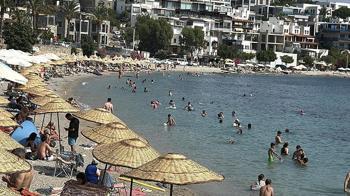 Bodrum'da sahillerde yoğunluk