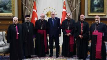 Cumhurbaşkanı Erdoğan, Türkiye Katolik Episkoposlar heyetini kabul etti
