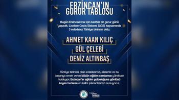 Erzincan'daki 3 birinciyi Vali Aydoğdu açıkladı
