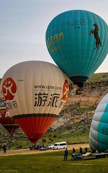 Ihlara Vadisi'nde sıcak hava balonunda gün doğumu