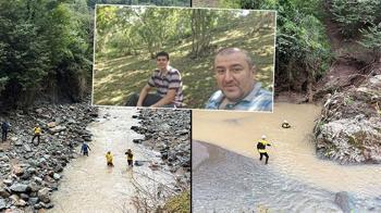 Giresun'da selde kaybolan dayı ve yeğeni arama çalışmaları 3'üncü gününde
