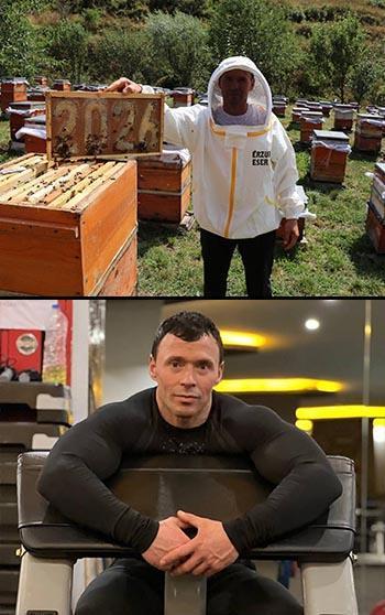Kışın fıtness antrenörü yazın bal üreticisi