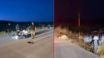 Avrupa turuna çıkan Fransız kadın, motosikletiyle koyunlara çarpıp yaralandı