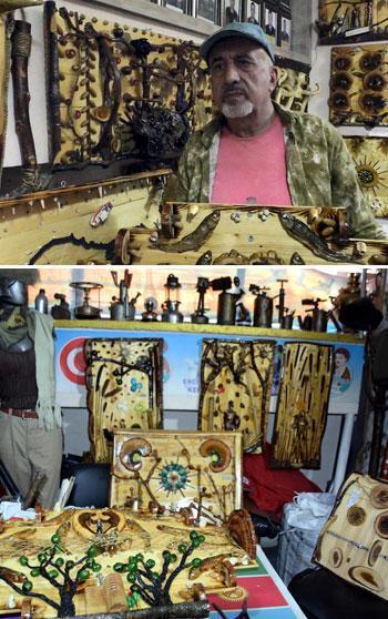 35 yıldır topladığı atıkları sanat eserine dönüştürüyor