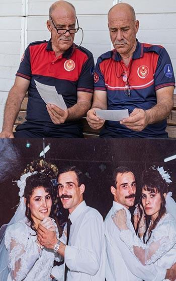 İkizler aynı gün itfaiyeci oldular aynı gün evlendiler