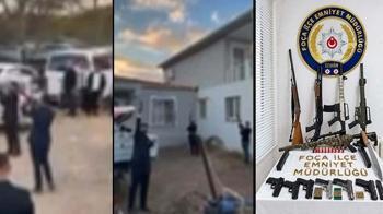 Foça’da düğünde havaya ateş açan 14 kişiye gözaltı