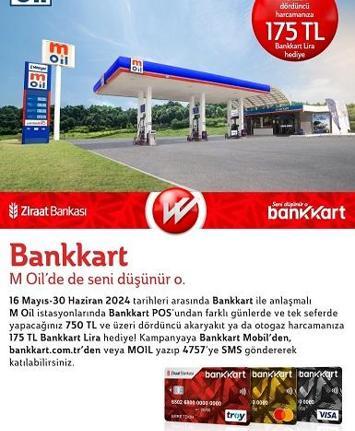 Ziraat Bankkart’tan TotalEnergies ve M Oil İstasyonlarında 175 lira bankkart lira hediye