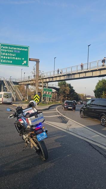 Beykozda dron destekli trafik denetimi