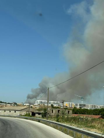 Çanakkalede tarım arazisinde yangın