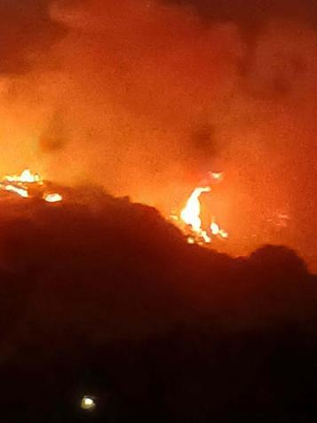 Manisada tarım arazisinde çıkan yangın ormanı da yaktı