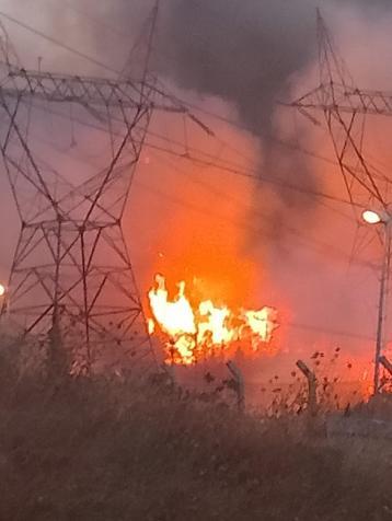 Bandırmada zeytinliklere sıçrayan yangın kontrol altında