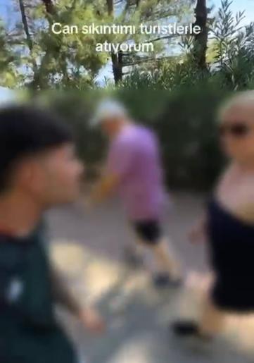 Turistlere hakaret edip sosyal medyadan paylaşan şüpheliye gözaltı