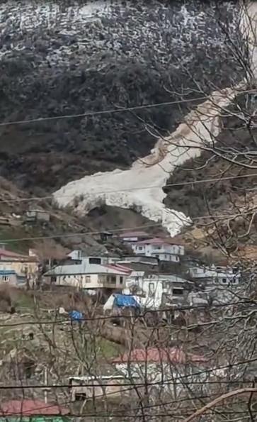 Şırnak’ta çığ düşme anları kamerada