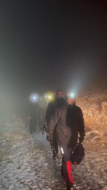 Niğdede kar yağışı etkili oldu; 4 dağcı mahsur kaldı