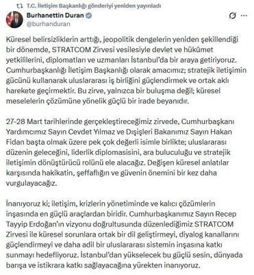 Burhanettin Duran: Küresel sorunlara ortak bir dil geliştirmeyi hedefliyoruz