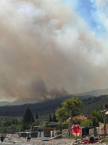 Çanakkalede arazi yangını