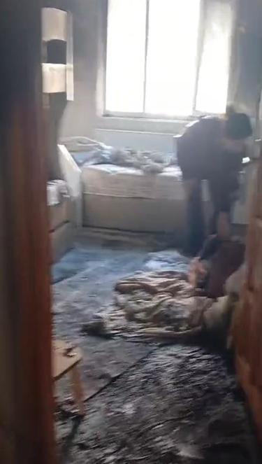 3 kişinin öldüğü yangının görüntüleri ortaya çıktı