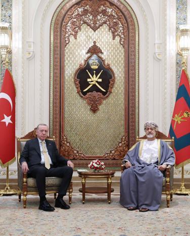 Cumhurbaşkanı Erdoğan, Umman Sultanı Heysem bin Tarık ile görüştü