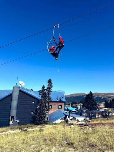 JAK ekiplerinden teleferik tatbikatı