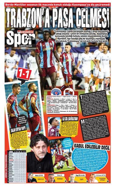 Trabzonspor sezona Kasımpaşa beraberliğiyle başladı, Salah ilk kez forma giydi