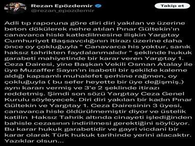 Pınar Gültekin davasında Yargıtaydan canavarca his yok kararı