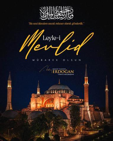 Cumhurbaşkanı Erdoğan’dan Mevlit Kandili mesajı