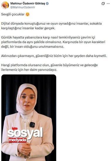Bakan Göktaştan çocuklara oyun uyarısı