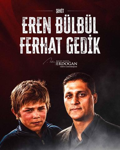 Cumhurbaşkanı Erdoğan, Eren Bülbül ve Ferhat Gediki andı