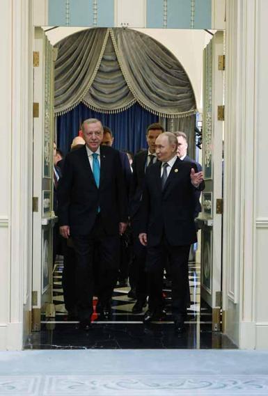 Cumhurbaşkanı Erdoğan, Rusya Devlet Başkanı Putin ile bir araya geldi