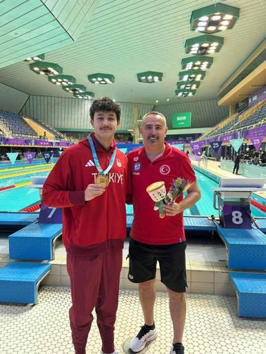 Denizlili yüzücü Ahmetten Riyadda tarihi başarı