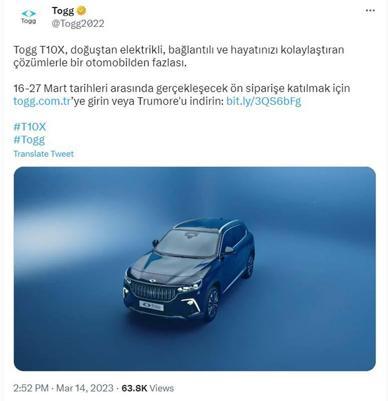 Toggun satış fiyatı ve modelinin ismi belli oldu