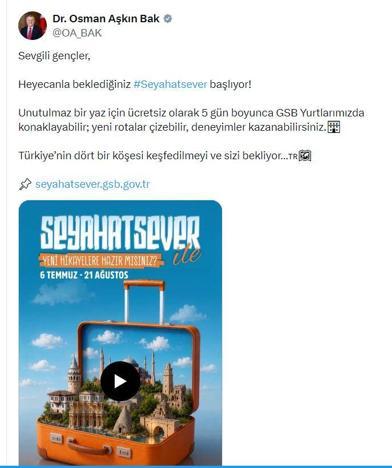 Seyahatsever projesinde başvurular başladı