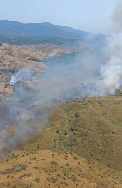 İzmir’de makilik yangını kontrol altında