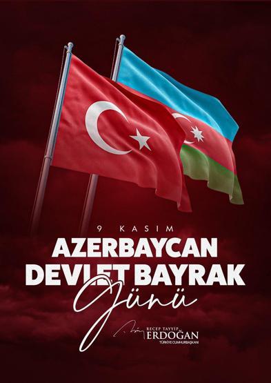 Cumhurbaşkanı Erdoğan, Azerbaycanın Devlet Bayrak Gününü kutladı