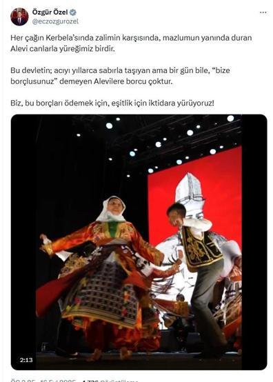 Özgür Özel: Alevi canlarla yüreğimiz birdir