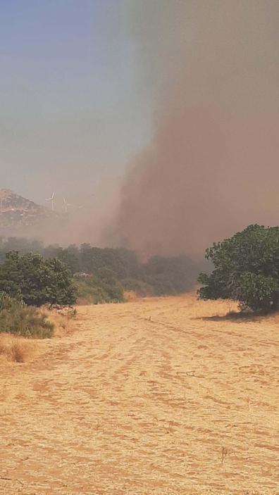 Çanakkalede tarım arazisinde çıkan yangın kontrol altında