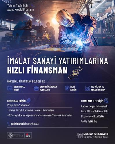 Bakan Kacır: Sanayicilerimize yatırım kredisine hızlı erişim imkanı sunuyoruz