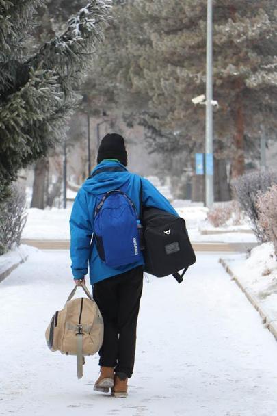 Erzurumda soğuk hava etkili oluyor