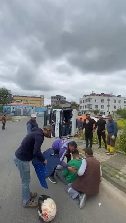 Sultanbeylide beton mikseri kazası kamerada