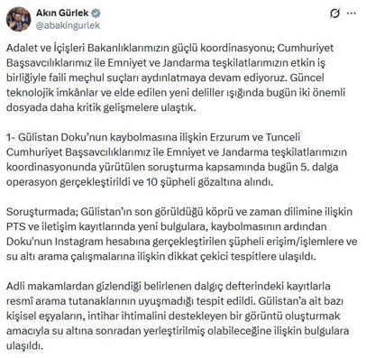 Gülistan Doku soruşturmasında 5inci dalga operasyon: 10 gözaltı